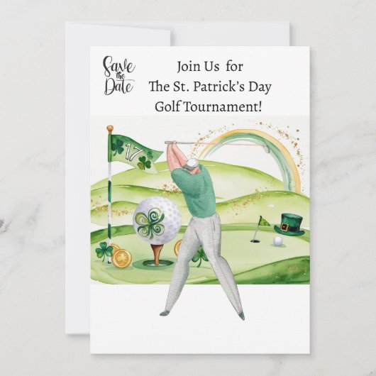 Invitation du tournoi de golf de la Saint-Patrick (Devant)
