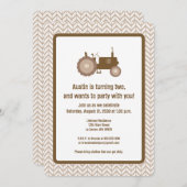 Invitation du tracteur Brown (Devant / Derrière)