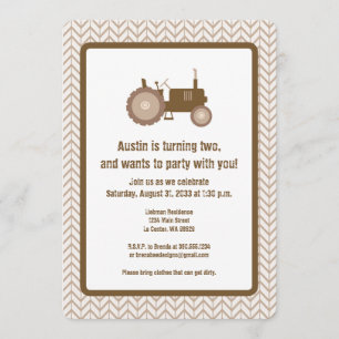 Invitation du tracteur Brown