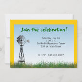 Invitation du Tractor Party : Âge de Cart (Dos)