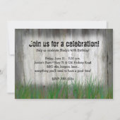 Invitation du Tractor Party : Bois de grange et tr (Dos)