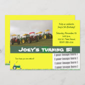 Invitation du Tractor Party : Tracteurs Galore (Devant / Derrière)