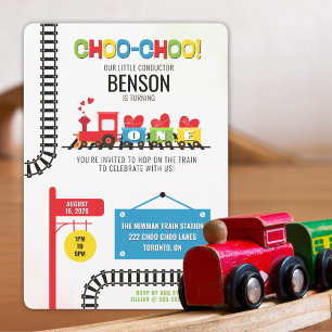 Invitation du train d'anniversaire