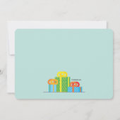 Invitation du train d'anniversaire animal (Dos)