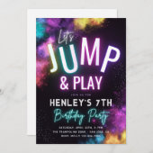 Invitation du Trampoline Party | Jump Party (Devant / Derrière)