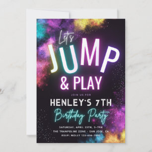 Invitation du Trampoline Party Jump Party