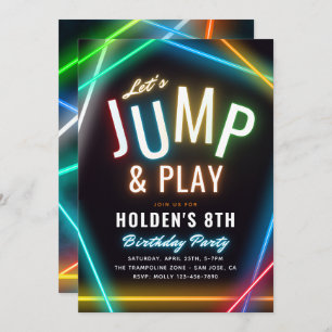 Invitation du Trampoline Party   Jump Party