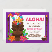 Invitation du Tropical Luau Party (Devant / Derrière)