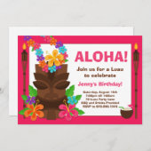 Invitation du Tropical Luau Party (Devant / Derrière)