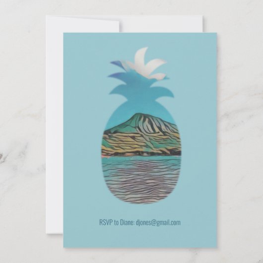 Invitation du Tropical Luau Party (Dos)