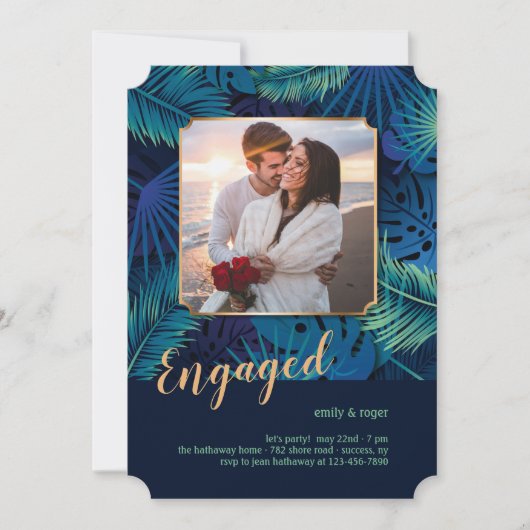 Invitation du Tropical Night Engagement Party (Devant)