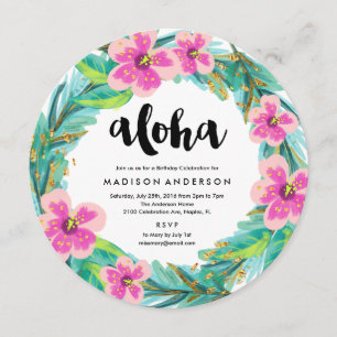 Invitation du Tropical Wreath Party