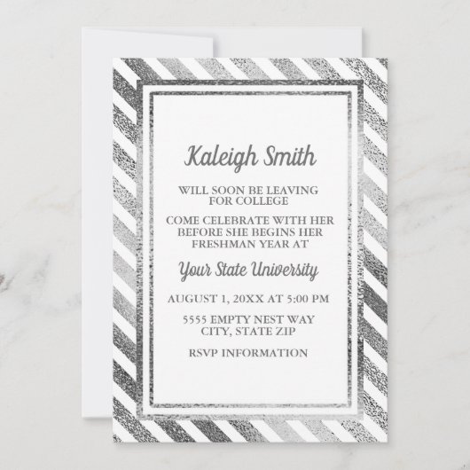 Invitation du Trunk Party customisé Silver White C (Devant)