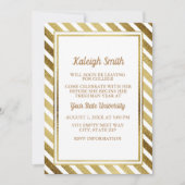 Invitation du Trunk Party Gold White College custo (Devant)