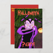 Invitation du Vampire Halloween Party (Devant / Derrière)