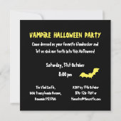 Invitation du Vampire Halloween Party (Dos)