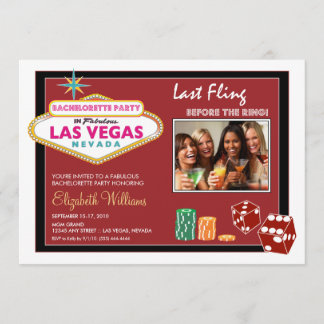 Invitation du Vegas Weekend Bachelorette Party (Cr