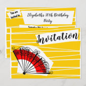 Invitation du ventilateur espagnol horizontal (Devant / Derrière)