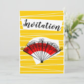 Invitation du ventilateur espagnol vertical (Debout devant)
