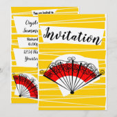 Invitation du ventilateur espagnol vertical (Devant / Derrière)
