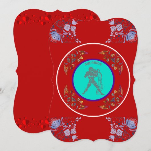 Invitation du Verseau (Devant / Derrière)