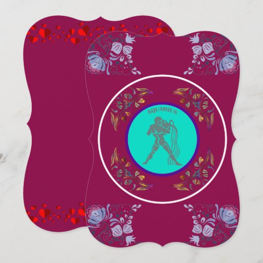 Invitation du Verseau (Devant / Derrière)