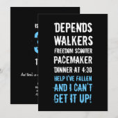 Invitation du vieil homme à la fête du 30e anniver (Devant / Derrière)