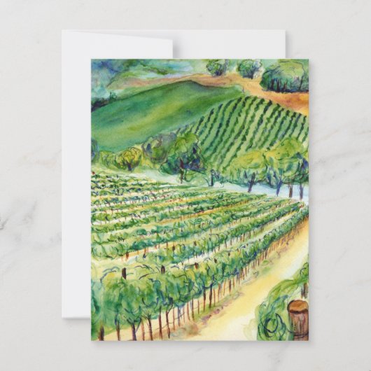 Invitation du vignoble californien (Devant)
