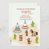 Invitation du village indien (Devant / Derrière)