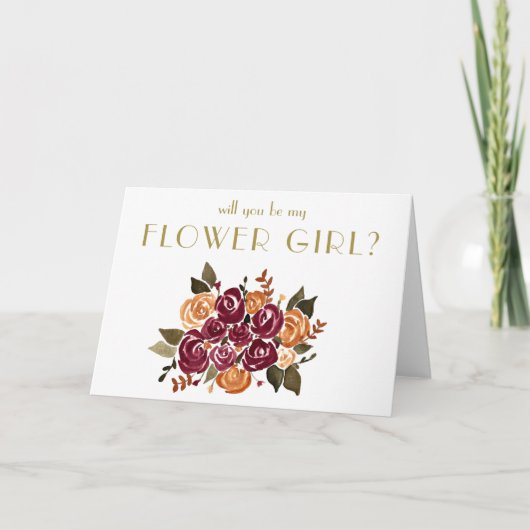 Invitation Du vin et des roses, veux-tu être ma demoiselle d' (Devant)