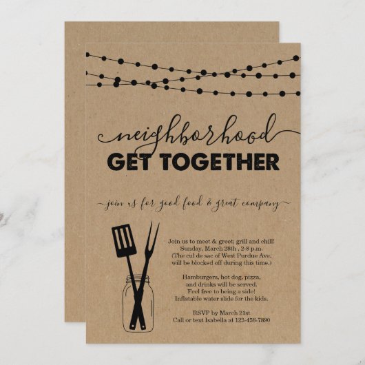 Invitation du voisinage (Devant / Derrière)