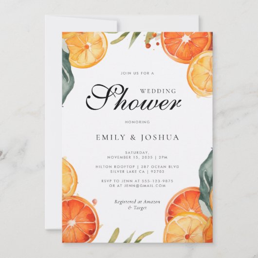 Invitation du wedding shower Aperol Spritz (Devant)