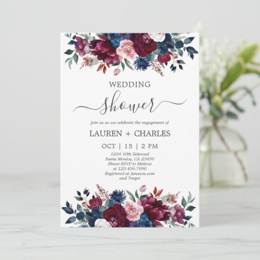 Invitation du Wedding shower de bijoux (Debout devant)