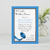 Invitation du Wedding shower de football bleu et n (Debout devant)