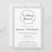 Invitation du Wedding shower de la couronne botani (Devant)