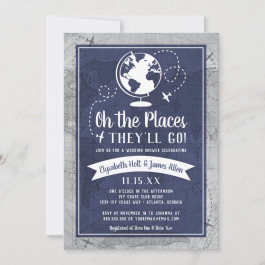 Invitation du Wedding shower de l'avion (Devant)
