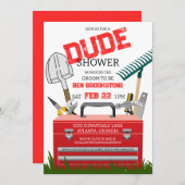 Invitation du Wedding shower de l'outil de chambre (Devant / Derrière)