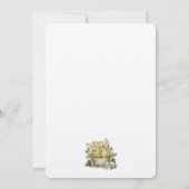 Invitation du Wedding shower de poire vert d'or (Dos)