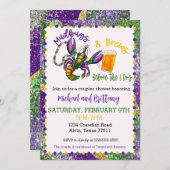 Invitation du Wedding shower Mardi Gras Crawfish (Devant / Derrière)
