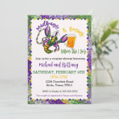 Invitation du Wedding shower Mardi Gras Crawfish (Debout devant)