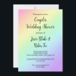 Invitation du Wedding shower Pastel Rainbow Gradie<br><div class="desc">Joli dégradé pastel en arc-en-ciel. Personnalisez avec vos propres mots et noms. Conçu par un artiste freelance dans le magnifique Etat de Washington,  USA. Merci pour le soutien aux artistes indépendants.</div>