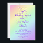 Invitation du Wedding shower Pastel Rainbow Gradie<br><div class="desc">Joli dégradé pastel en arc-en-ciel. Personnalisez avec vos propres mots et noms. Conçu par un artiste freelance dans le magnifique Etat de Washington,  USA. Merci pour le soutien aux artistes indépendants.</div>