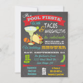 Invitation du Wedding shower Tacos et Tequila Pool (Devant)