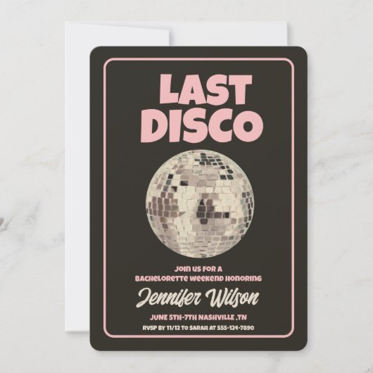 Invitation du week-end à la discothèque Dernière r (Devant)