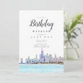 Invitation du week-end d'anniversaire de Chicago S (Debout devant)