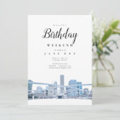 Invitation du week-end d'anniversaire de Chicago S (Debout devant)