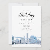 Invitation du week-end d'anniversaire de Chicago S