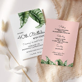 Invitation du week-end d'anniversaire tropical + I