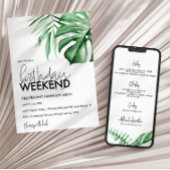 Invitation du week-end d'anniversaire tropical + I