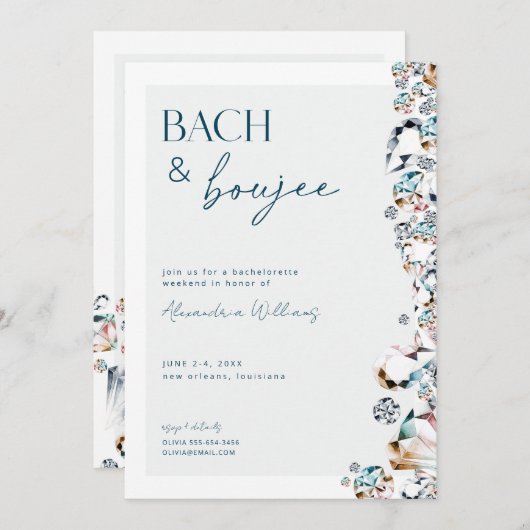 Invitation du week-end de Bach et Boujee (Devant / Derrière)